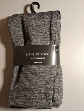Lane Bryant Fleece-Lined Leggings - Heather Gray